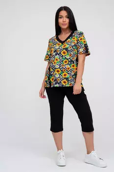 Жен. костюм домашний арт. 23-0299 Черный р. 56