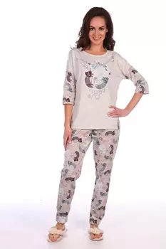 Жен. костюм домашний арт. 23-0318 Серый р. 58