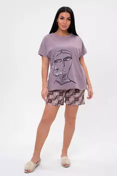 Жен. костюм домашний "арт. 23-0344 Кофейный" р. 50