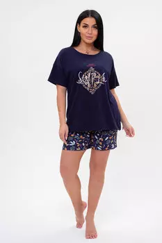 Жен. костюм домашний "арт. 23-0366 Темно-синий" р. 46