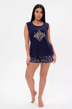 Жен. костюм домашний "арт. 23-0381 Темно-синий" р. 46