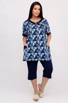 Жен. костюм домашний арт. 23-0388 Голубой р. 60