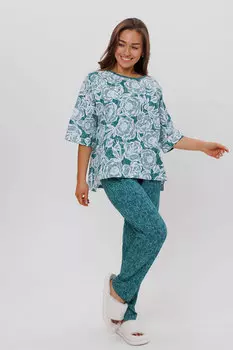 Жен. костюм домашний "арт. 23-0425 Зеленый" р. 48