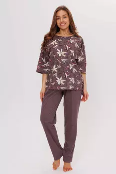 Жен. костюм домашний арт. 23-0452 Коричневый р. 50