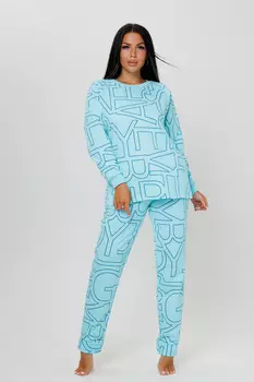 Жен. костюм домашний арт. 23-0460 Бирюзовый р. 52