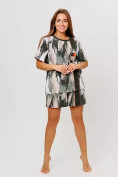 Жен. костюм домашний арт. 23-0488 Хаки р. 52