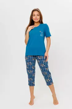 Жен. костюм домашний арт. 23-0489 Индиго р. 60