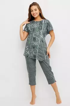 Жен. костюм домашний арт. 23-0498 Хаки р. 52