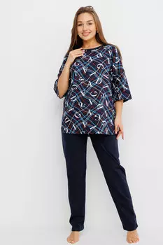 Жен. костюм домашний арт. 23-0500 Темно-синий р. 56