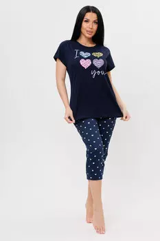 Жен. костюм домашний арт. 23-0529 Индиго р. 54