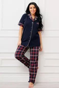Жен. костюм домашний арт. 23-0530 Темно-синий р. 54