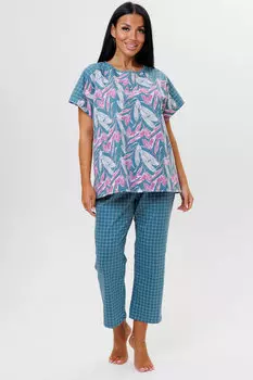 Жен. костюм домашний арт. 23-0625 Петроль р. 52