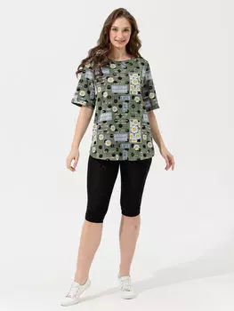 Жен. костюм домашний "Дачный сезон" Зеленый р. 56