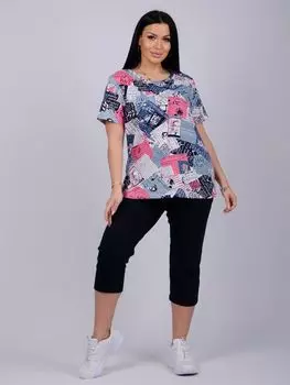 Жен. костюм домашний "Дачный" Синий р. 54