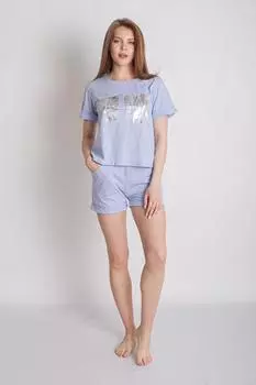 Жен. костюм домашний "Фантазия" Голубой р. 50