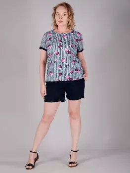 Жен. костюм домашний "Фокус" Голубой р. 58