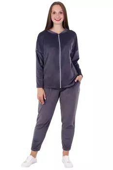 Жен. костюм "Домашний" Графит р. 52