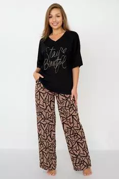 Жен. костюм домашний "Кэр" Коричневый р. 56