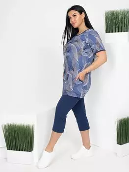 Жен. костюм домашний "Марго Синий" р. 52