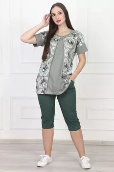 Жен. костюм домашний "Одуванчики" Зеленый р. 66