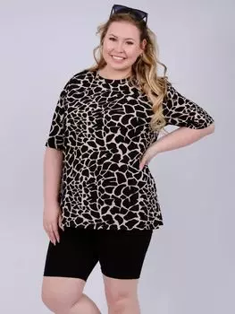 Жен. костюм домашний "Прима" Коричневый р. 54