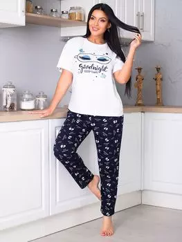 Жен. костюм домашний "Слип" Белый р. 60