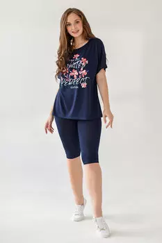 Жен. костюм домашний "Весна" Синий р. 56