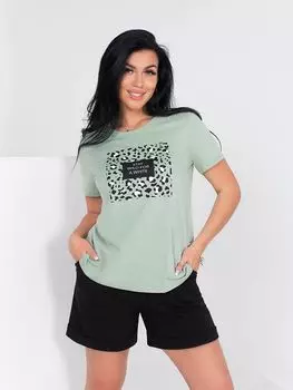 Жен. костюм домашний "Wild-1" Светло-зеленый р. 56