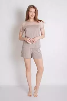 Жен. костюм домашний "Незабудка Кремовый" р. 44