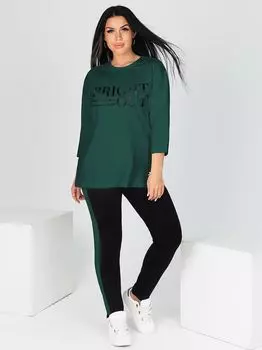 Жен. костюм повседневный "Акцент Зеленый" р. 58