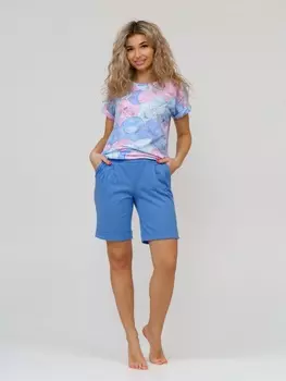 Жен. костюм повседневный "арт. 16-0801 Синий" р. 54