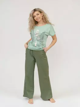 Жен. костюм повседневный арт. 16-0908 Хаки р. 50