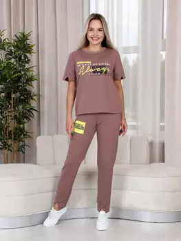 Жен. костюм повседневный арт. 17-0367 Какао р. 54