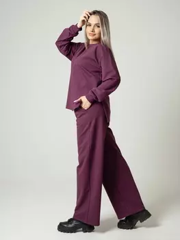 Жен. костюм повседневный "арт. 17-0408 Винный" р. 44