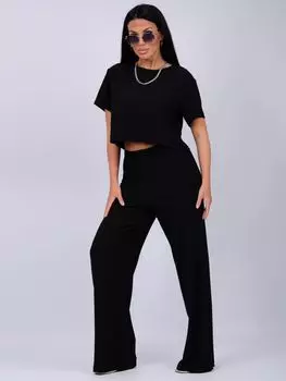 Жен. костюм повседневный "Асти" Черный р. 42