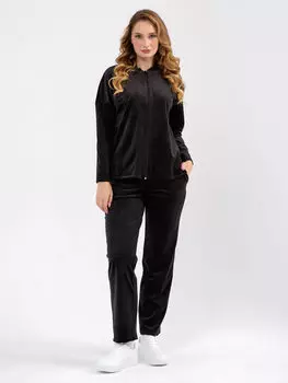 Жен. костюм повседневный "Домашний" Черный р. 56