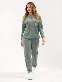 Жен. костюм повседневный "Домашний" Зеленый р. 56