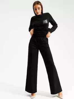 Жен. костюм повседневный "Хизер" Черный р. 54