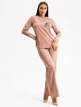 Жен. костюм повседневный "Хизер Мокко" р. 50