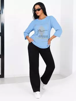 Жен. костюм повседневный "Хлоя" Голубой р. 62