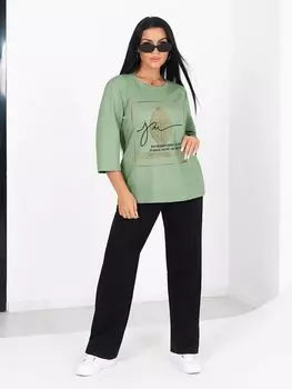 Жен. костюм повседневный "Хлоя" Олива р. 50