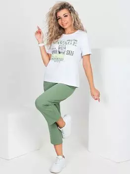 Жен. костюм повседневный "Эрика" Олива р. 48