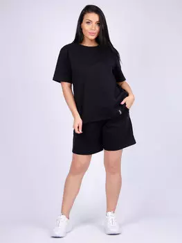 Жен. костюм повседневный "Лайф" Черный р. 42