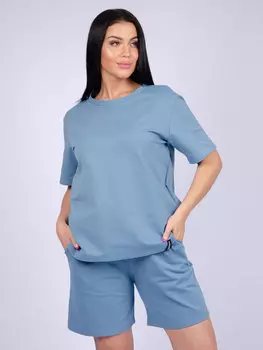 Жен. костюм повседневный "Лайф" Голубой р. 44