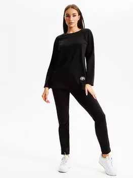 Жен. костюм повседневный "Лея" Черный р. 48