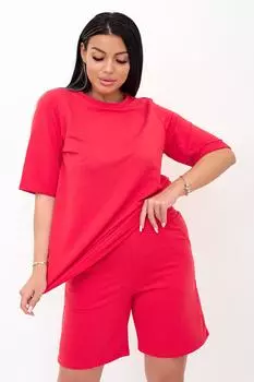 Жен. костюм повседневный "Омега" Красный р. 46