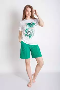 Жен. костюм повседневный "Парадиз" Изумрудный р. 52