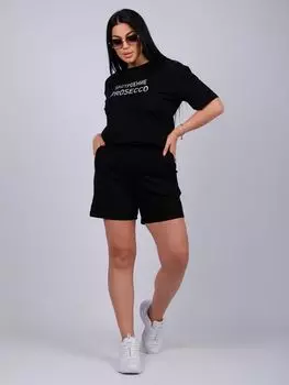 Жен. костюм повседневный "Просекко" Черный р. 44