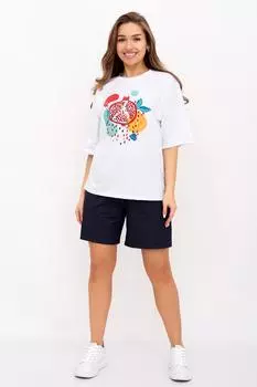 Жен. костюм повседневный "Сфера" Белый р. 50