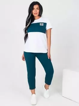 Жен. костюм повседневный "Стайлос Изумрудный" р. 56